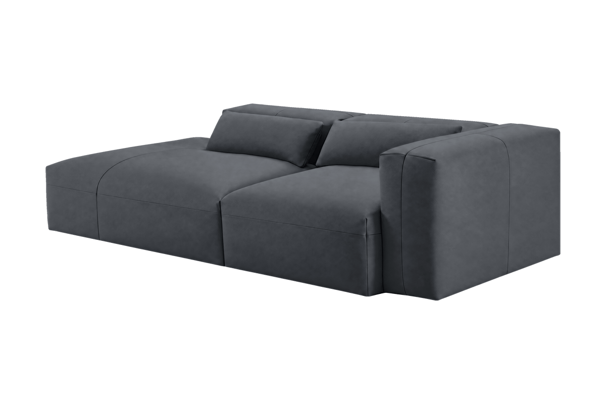 Jasmine Left Chaise Sofa in Dante Shark