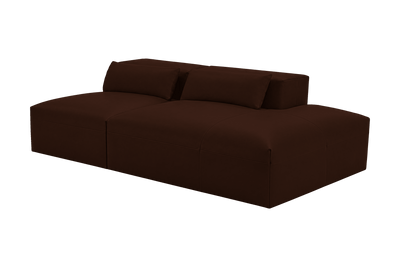 Jasmine Right Chaise Open Sofa in Momo Biscuit