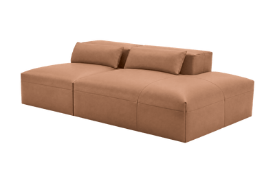 Jasmine Right Chaise Open Sofa in Momo Camel