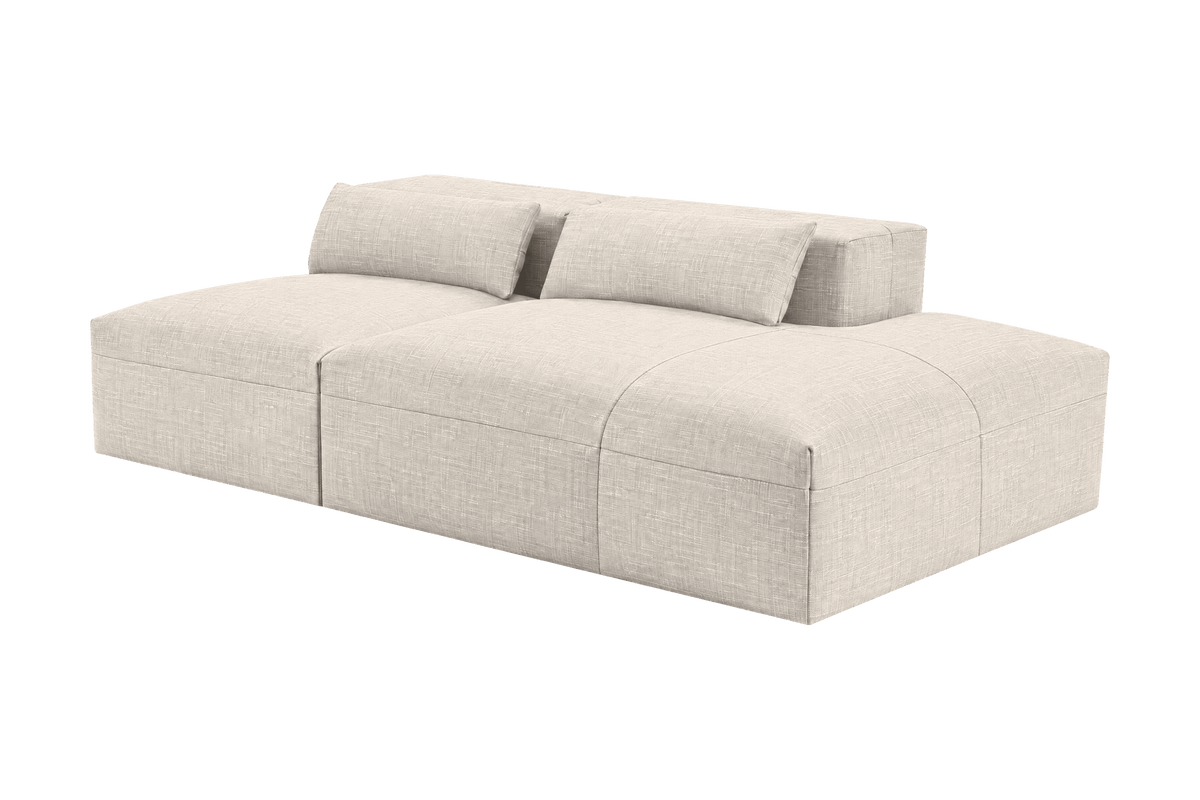 Jasmine Right Chaise Open Sofa in Mosquito Cracker