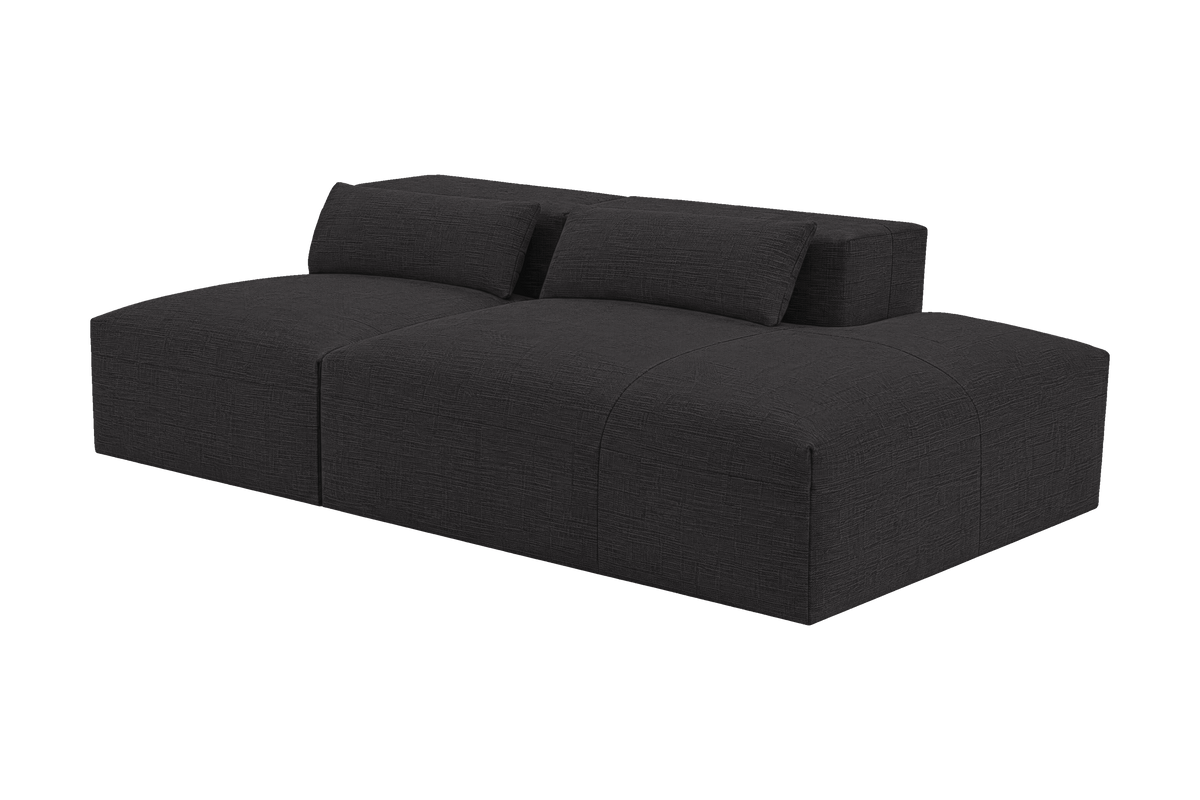 Jasmine Right Chaise Open Sofa in Roni Ember