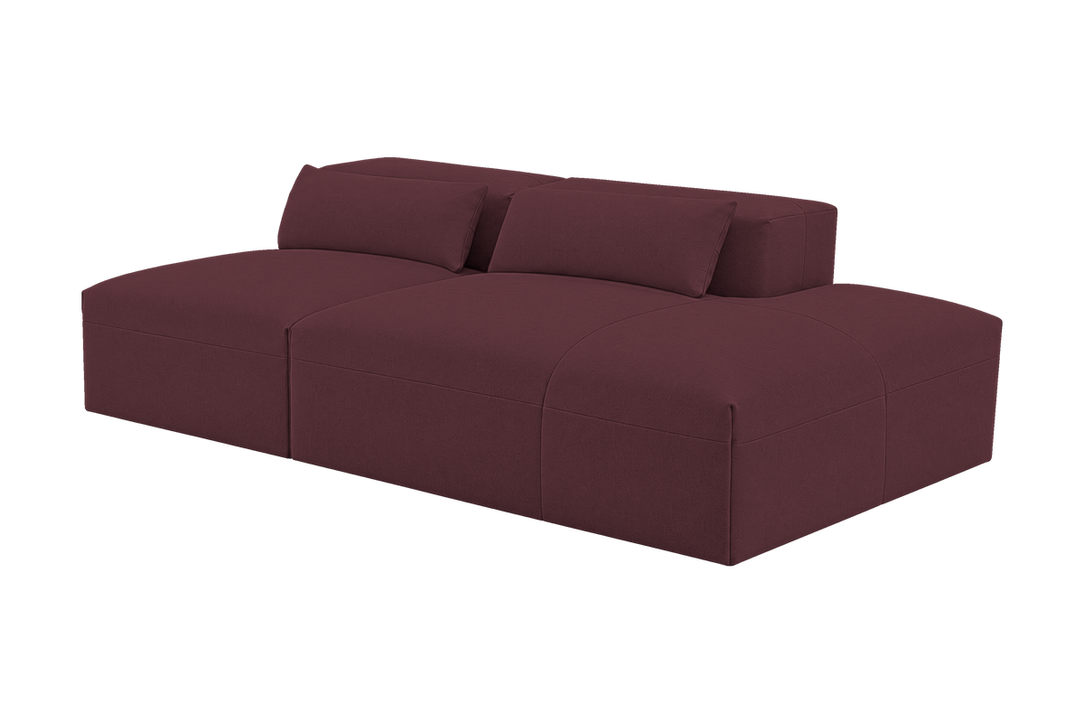Jasmine Right Chaise Open Sofa in Fresco Figaro