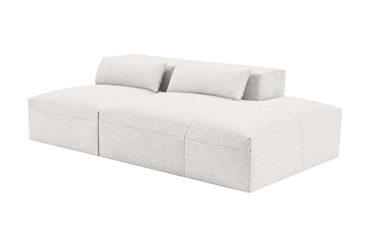 Jasmine Right Chaise Open Sofa in Mosquito Foam
