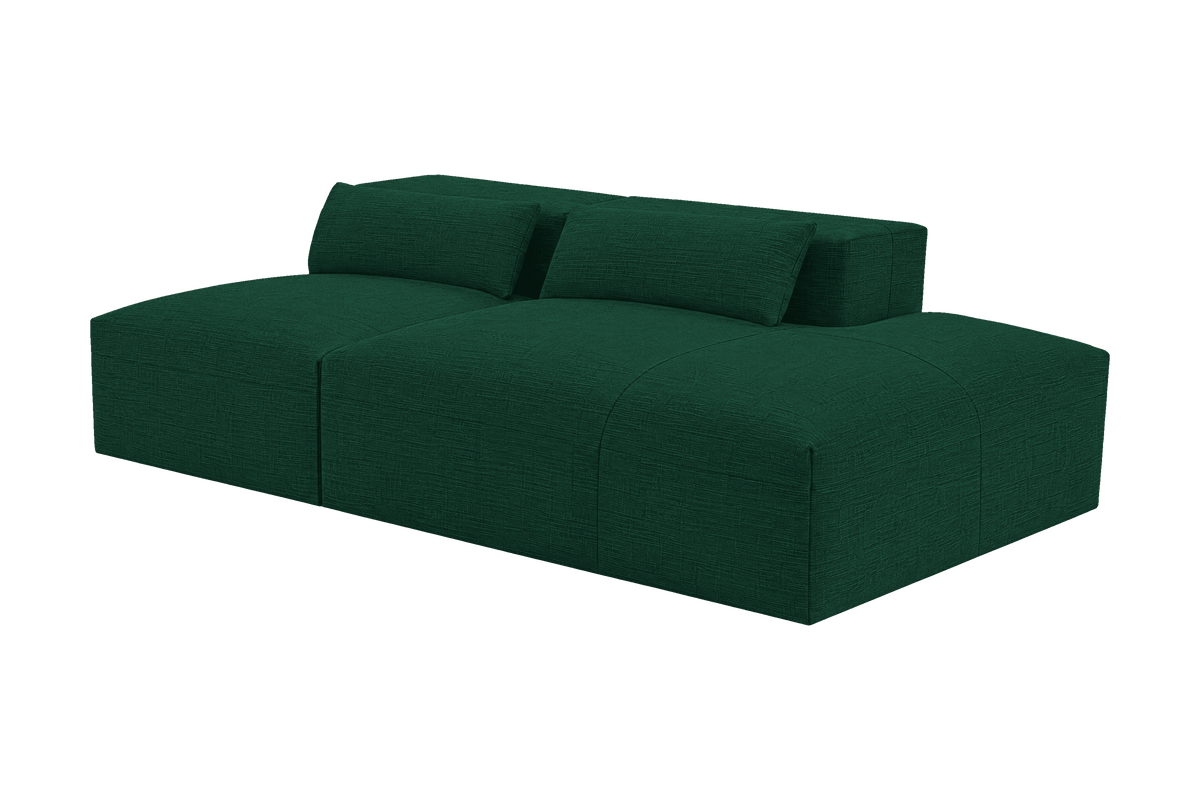 Jasmine Right Chaise Open Sofa in Roni Frog