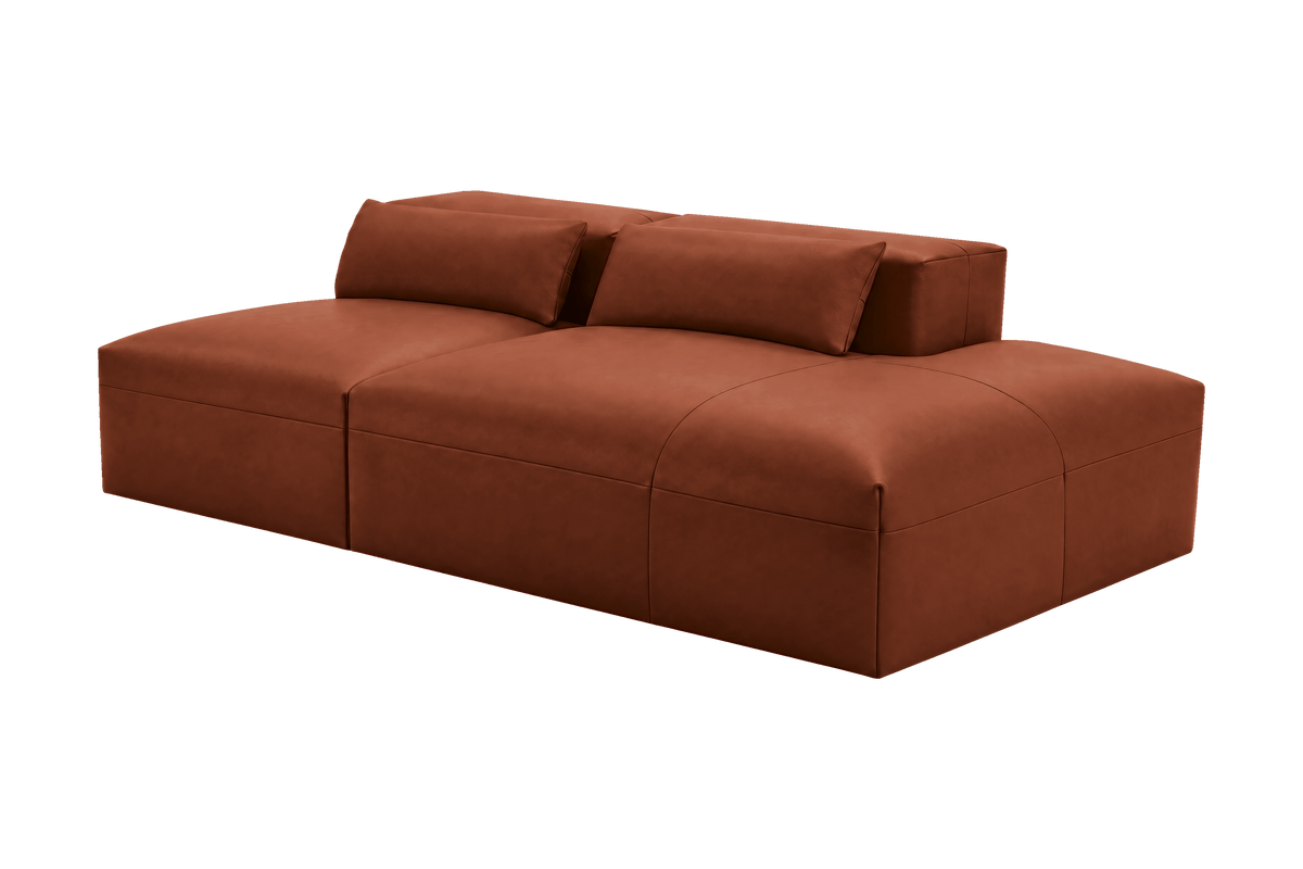 Jasmine Right Chaise Open Sofa in Momo Grower