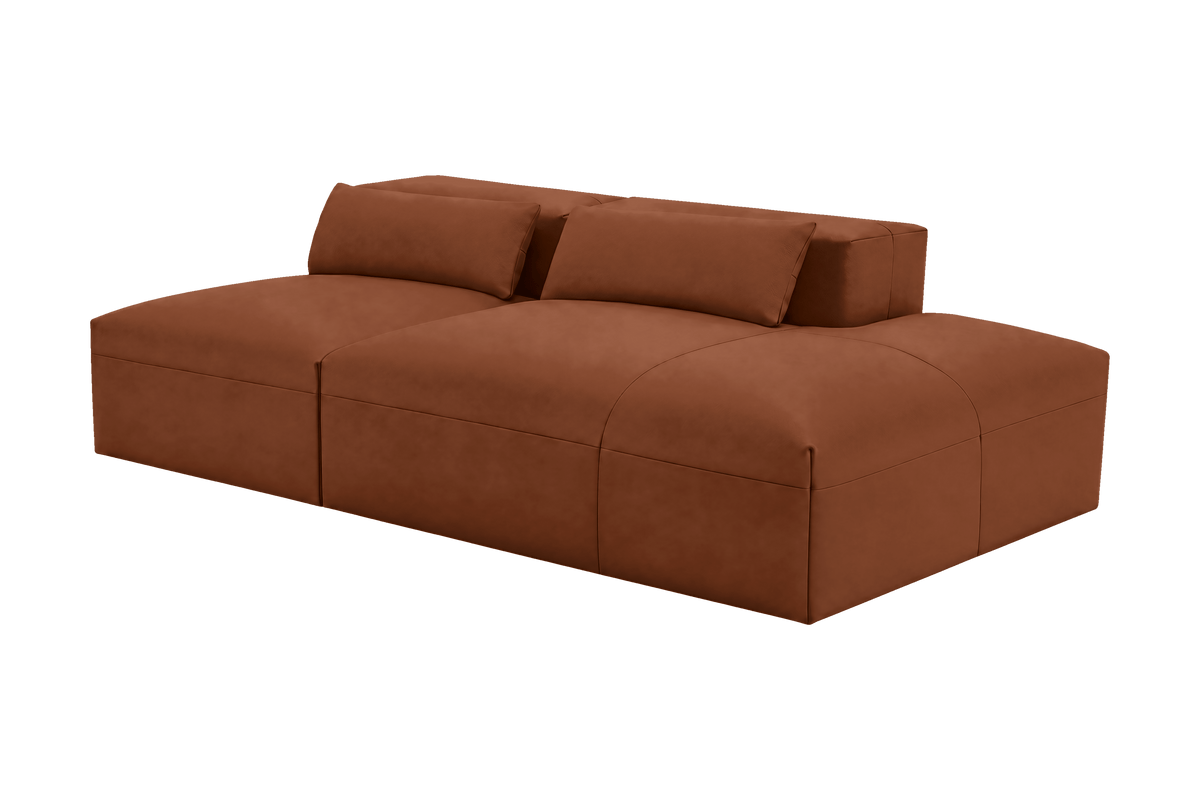 Jasmine Right Chaise Open Sofa in Dante Hazel