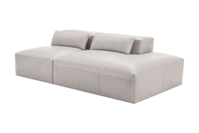 Jasmine Right Chaise Open Sofa in Momo Milky
