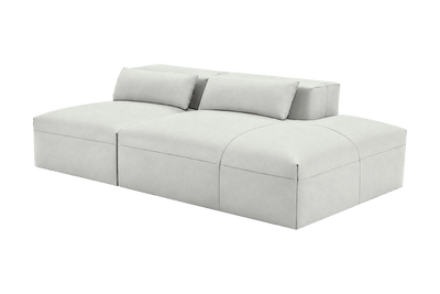 Jasmine Right Chaise Open Sofa in Felix Milky