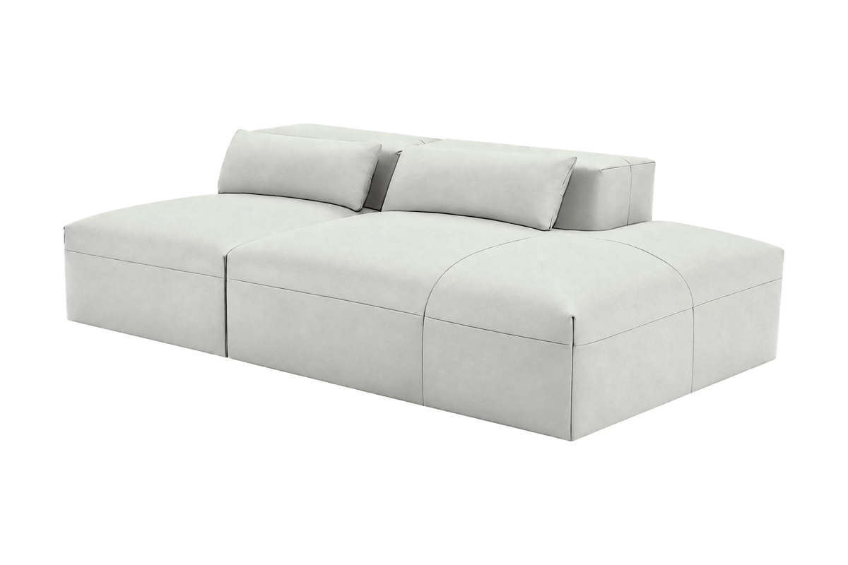 Jasmine Right Chaise Open Sofa in Felix Milky