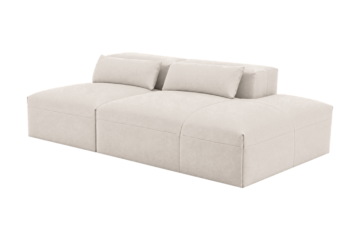 Jasmine Right Chaise Open Sofa in Fresco Milky