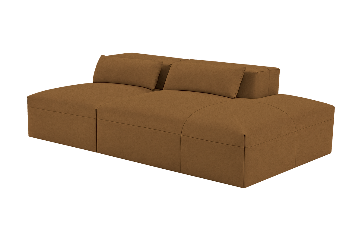 Jasmine Right Chaise Open Sofa in Felix Pisco