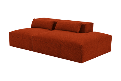 Jasmine Right Chaise Open Sofa in Roni Poppy