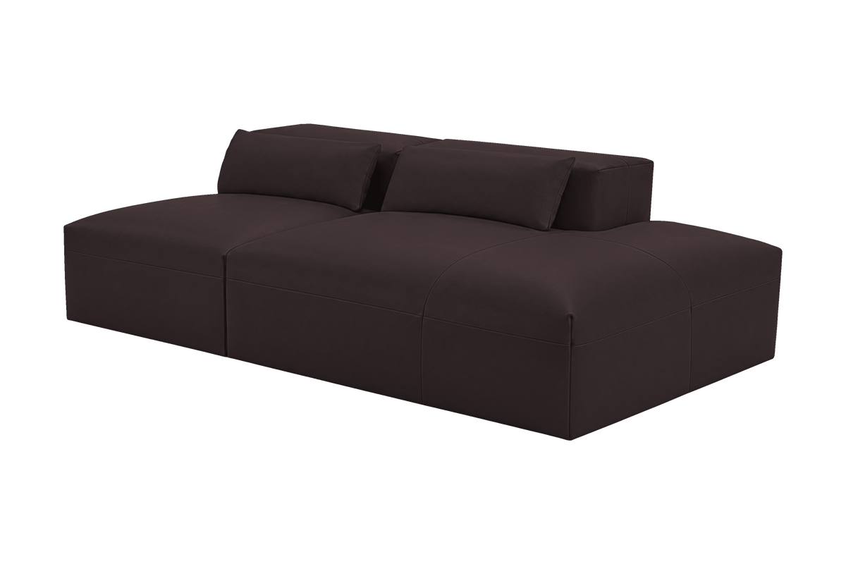Jasmine Right Chaise Open Sofa in Momo Rollie