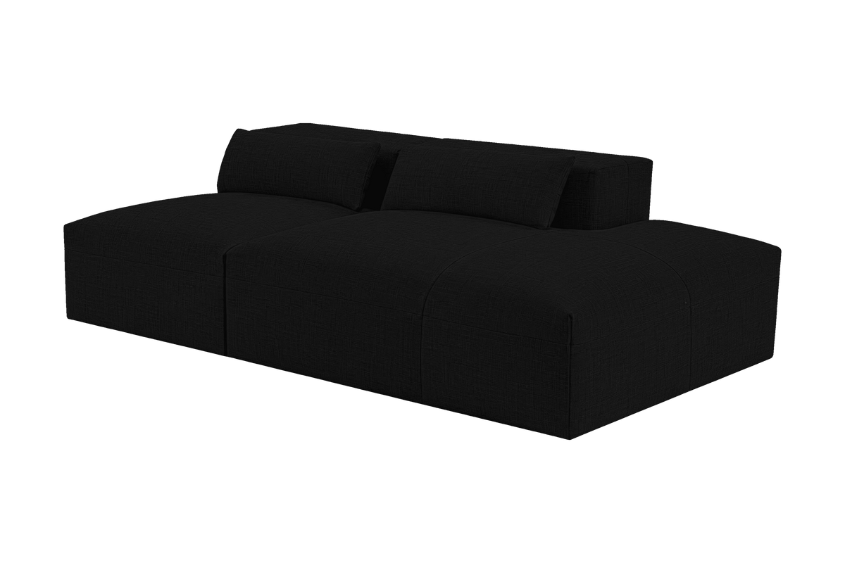 Jasmine Right Chaise Open Sofa in Mosquito Yves