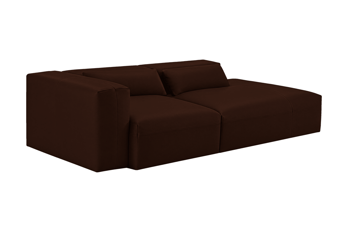 Jasmine Right Chaise Sofa in Momo Biscuit
