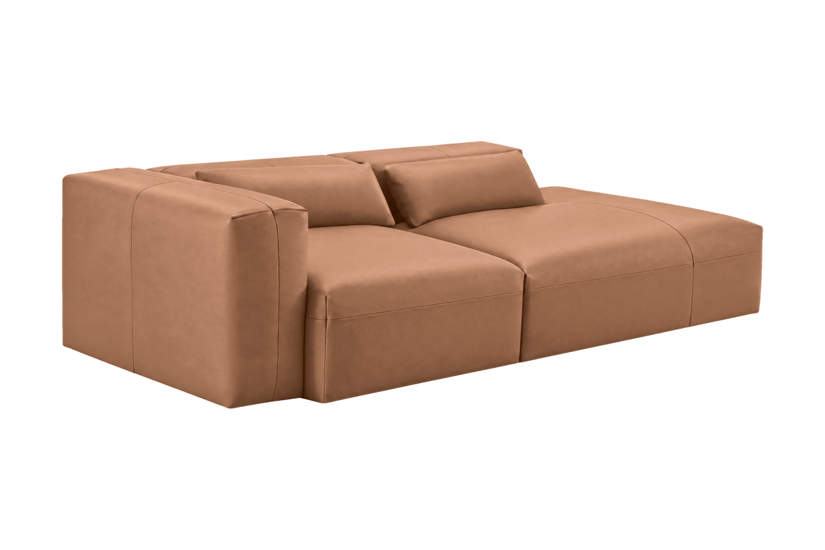 Jasmine Right Chaise Sofa in Momo Camel