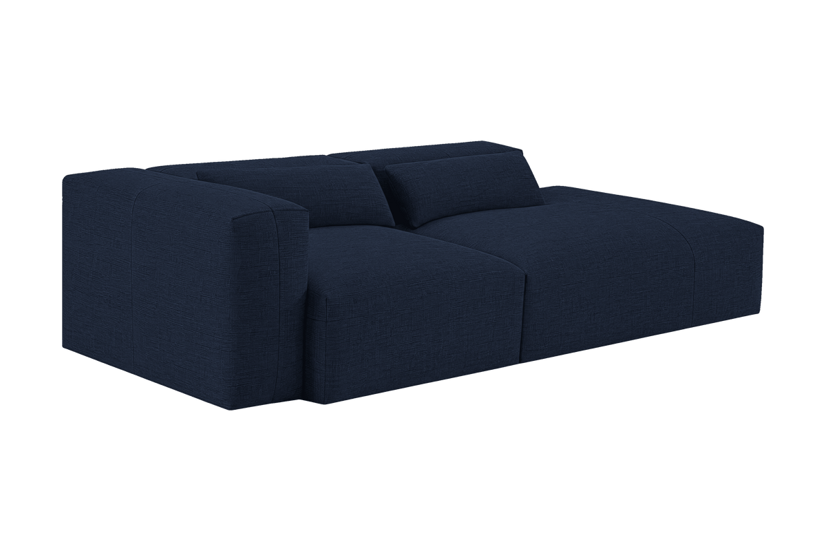 Jasmine Right Chaise Sofa in Roni Ember Blue