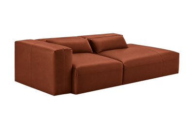 Jasmine Right Chaise Sofa in Momo Grower