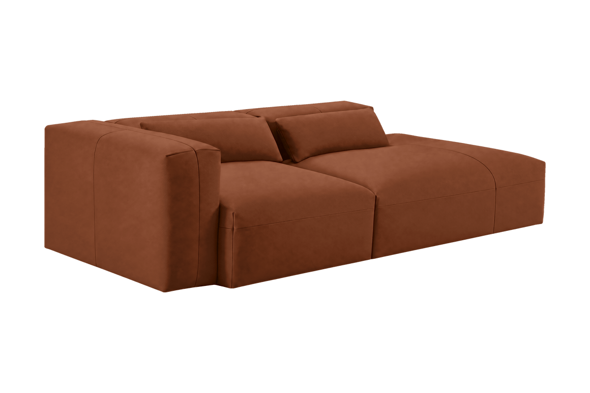 Jasmine Right Chaise Sofa in Dante Hazel