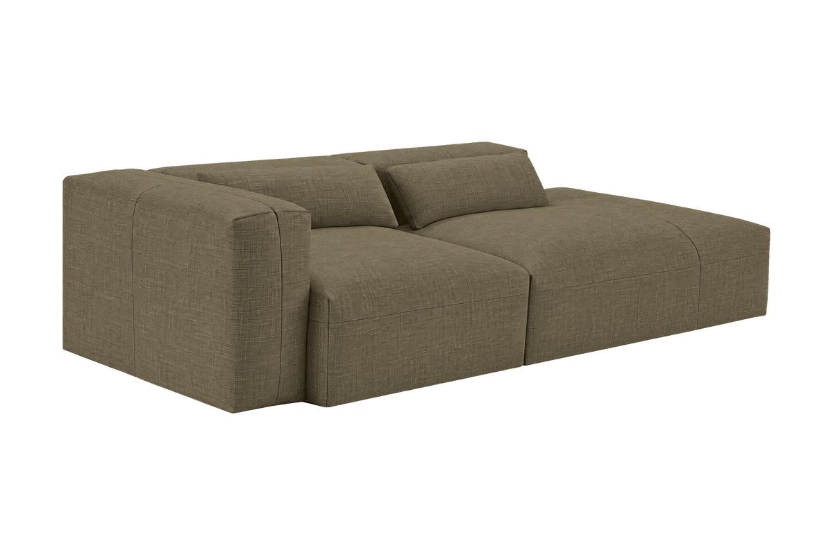 Jasmine Right Chaise Sofa in Mosquito Malibu