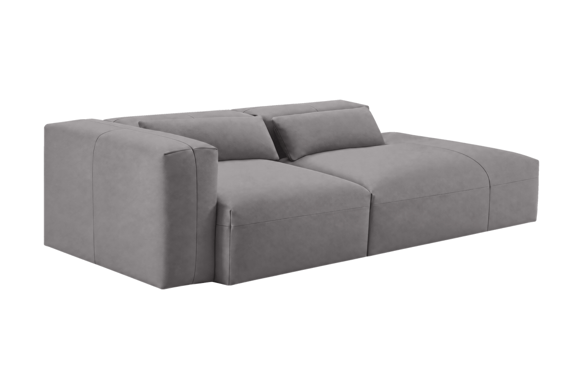 Jasmine Right Chaise Sofa in Dante Meteor