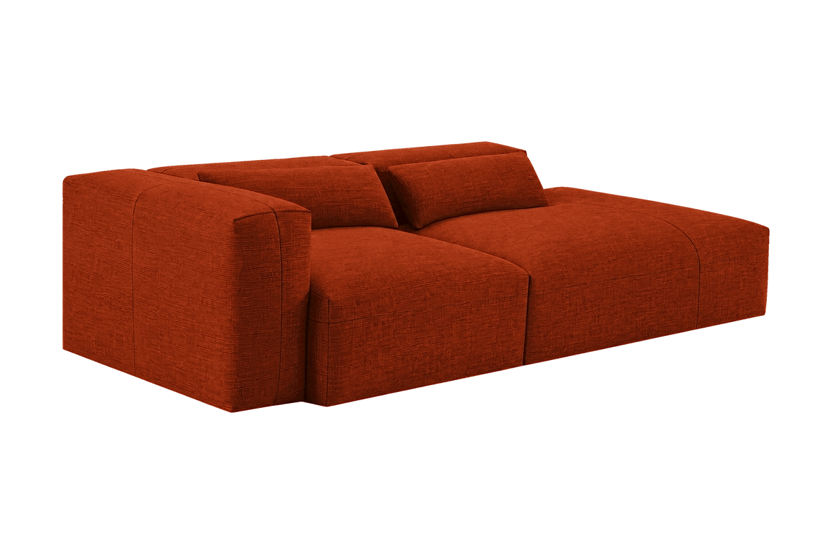 Jasmine Right Chaise Sofa in Roni Poppy