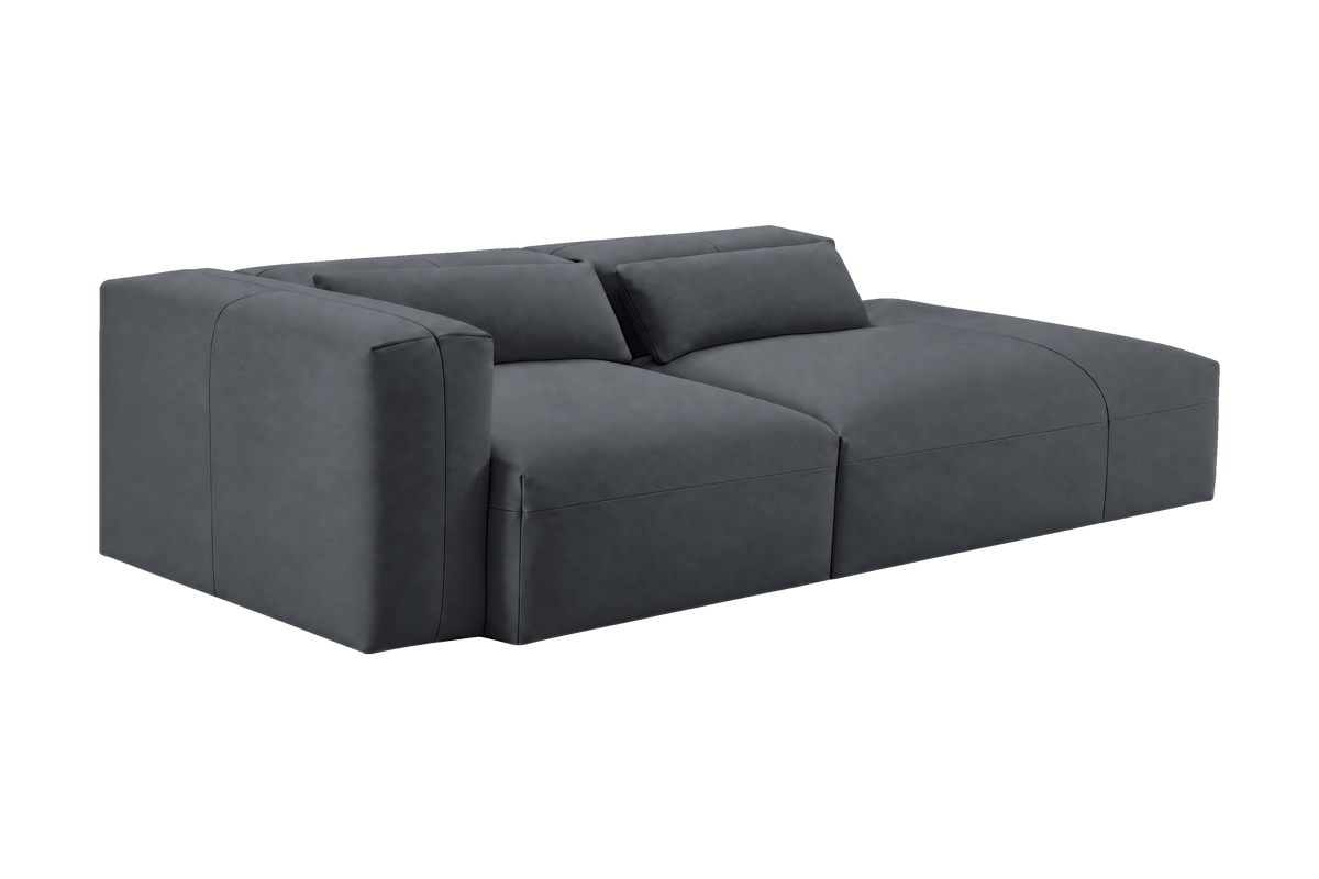 Jasmine Right Chaise Sofa in Dante Shark