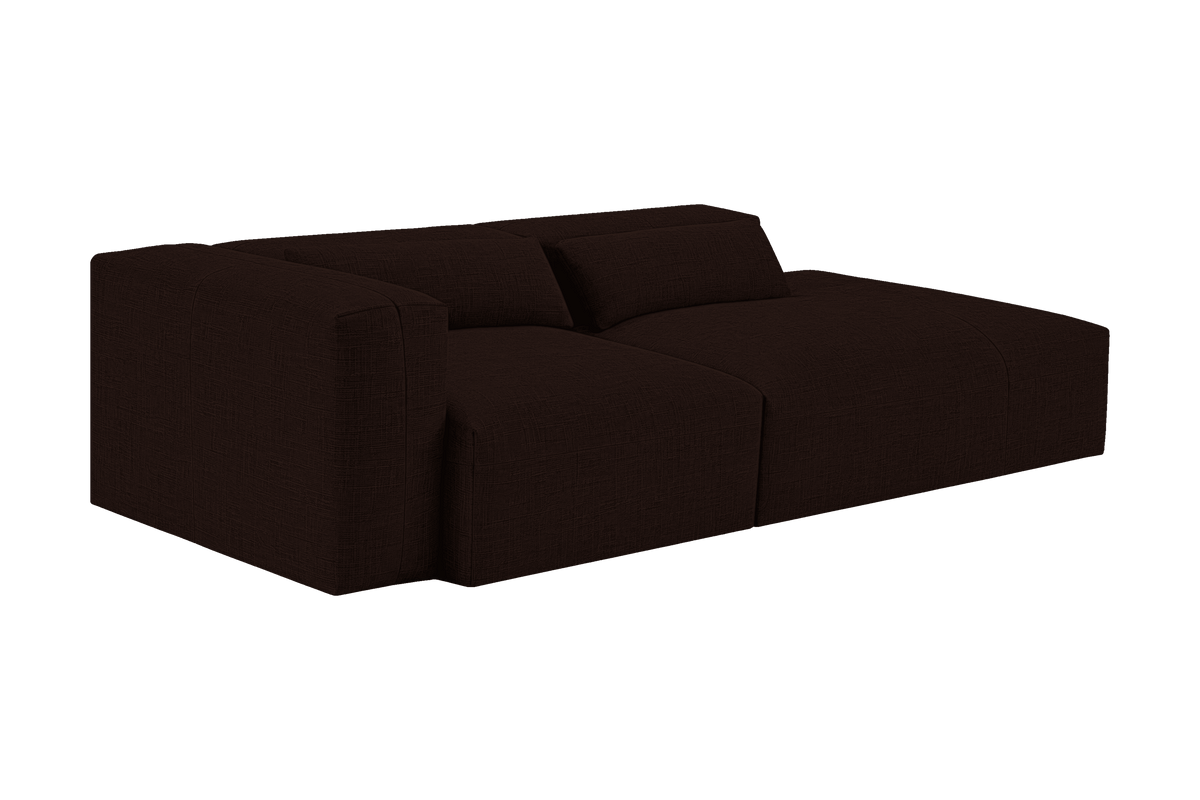 Jasmine Right Chaise Sofa in Mosquito Terra