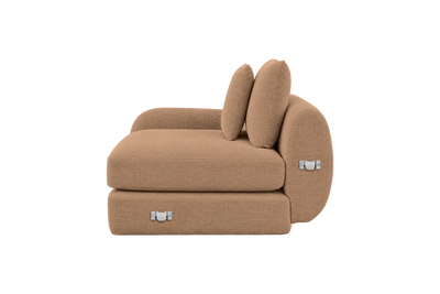 Milo Left Armchair in Roni Biscotti