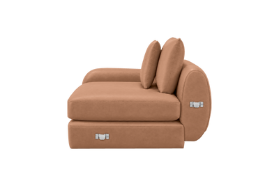 Milo Left Armchair in Momo Camel
