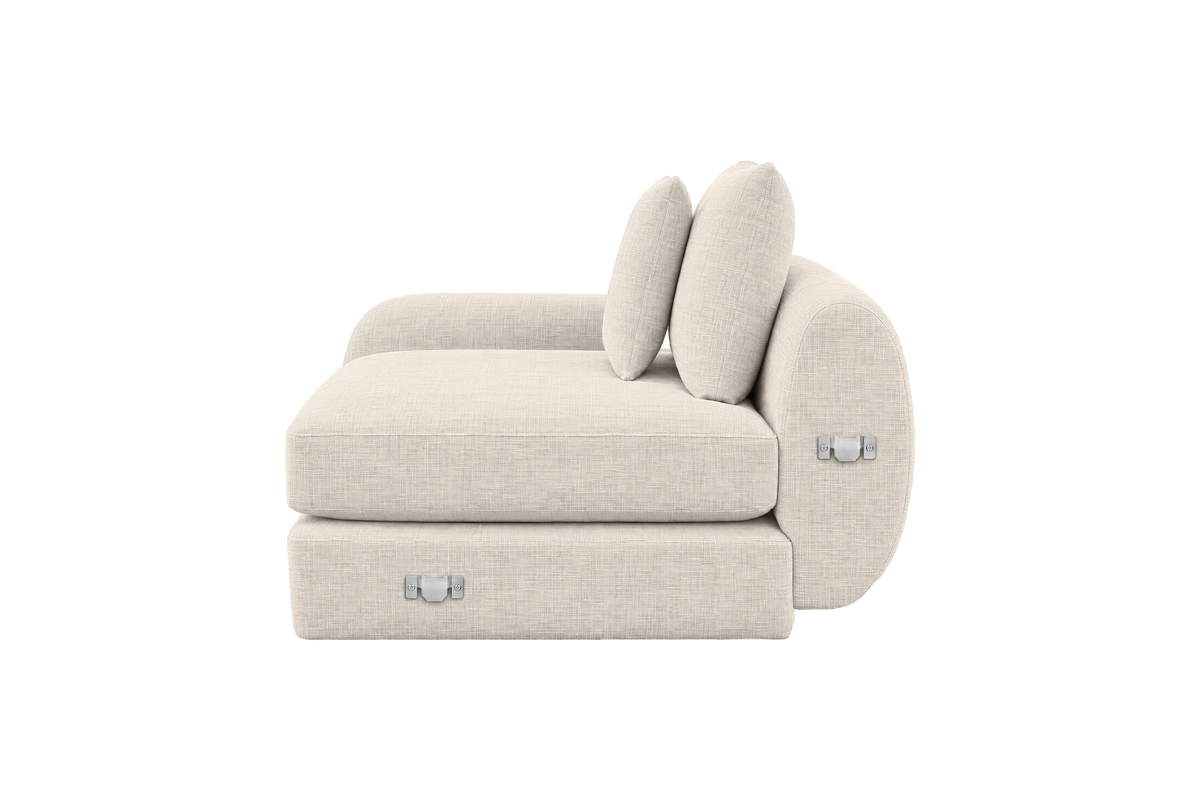 Milo Left Armchair in Mosquito Cracker