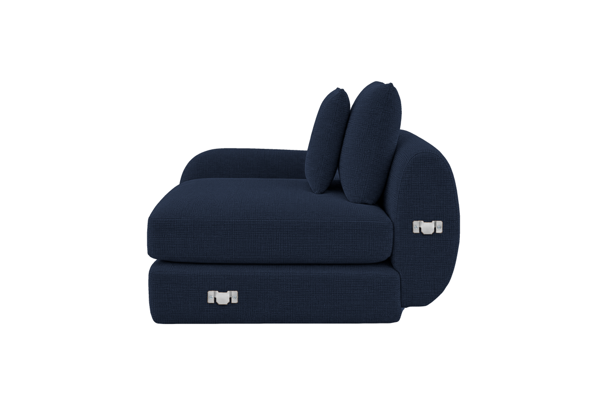 Milo Left Armchair in Roni Ember Blue