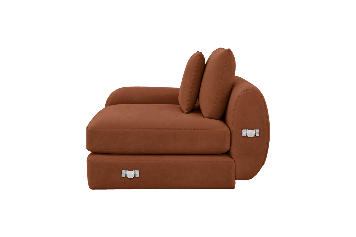 Milo Left Armchair in Dante Hazel