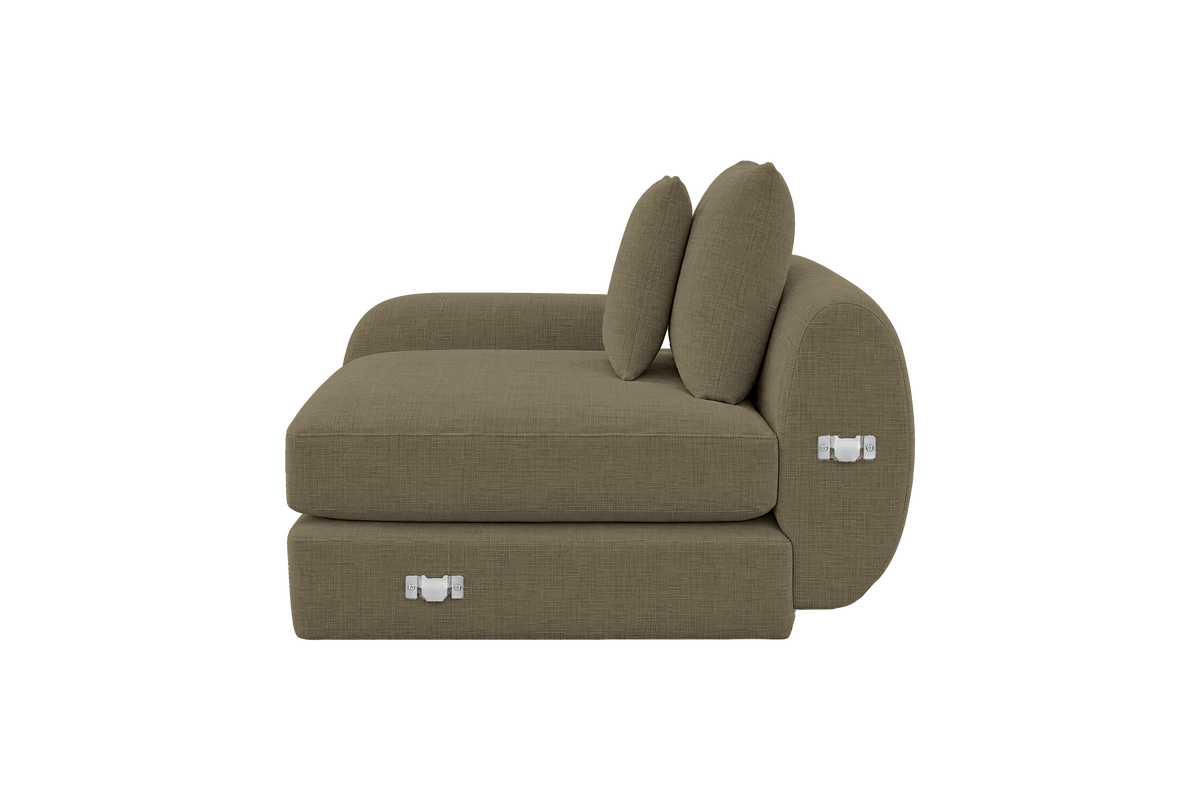 Milo Left Armchair in Mosquito Malibu