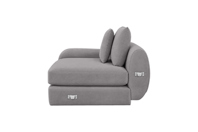 Milo Left Armchair in Dante Meteor