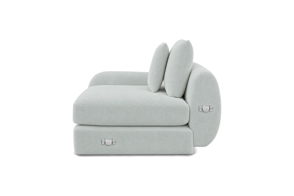 Milo Left Armchair in Fresco Meteor