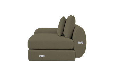 Milo Left Armchair in Felix Olive