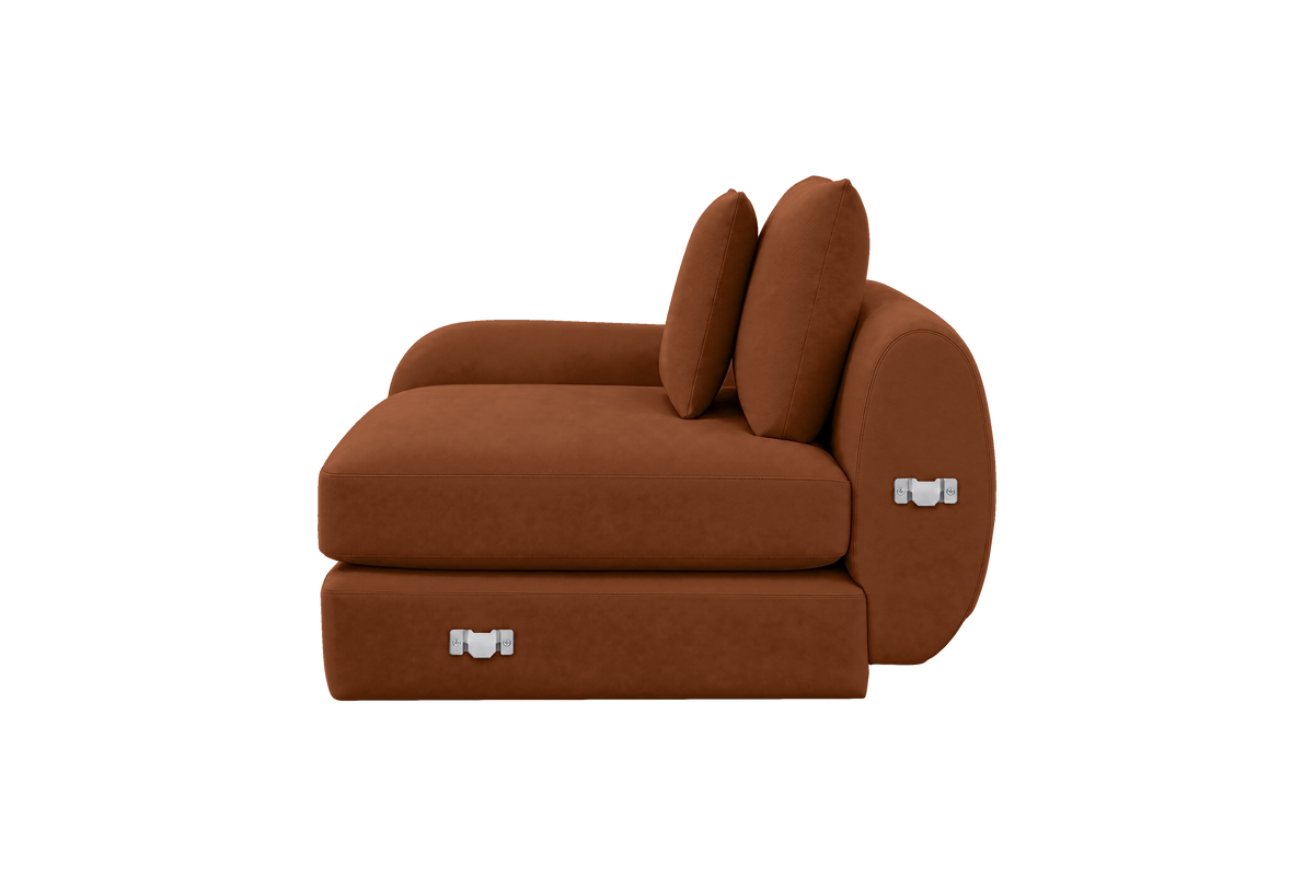 Milo Left Armchair in Marfa Pluto