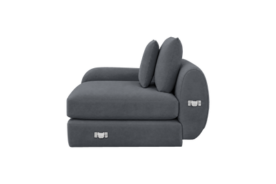 Milo Left Armchair in Dante Shark