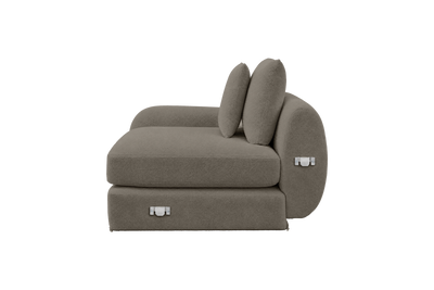Milo Left Armchair in Bouclé Truffle