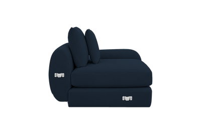 Milo Right Armchair in Dante Aqua