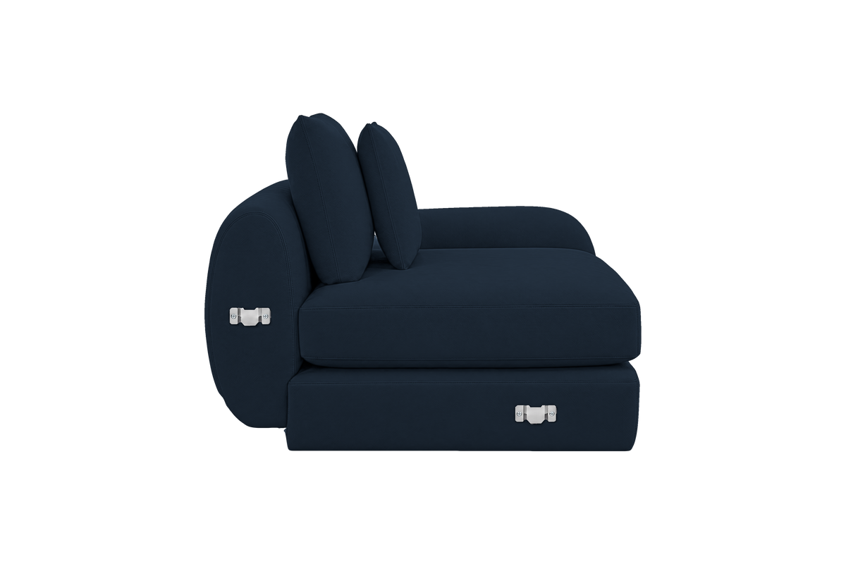 Milo Right Armchair in Dante Aqua
