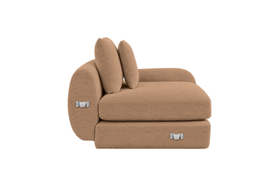 Milo Right Armchair in Roni Biscotti