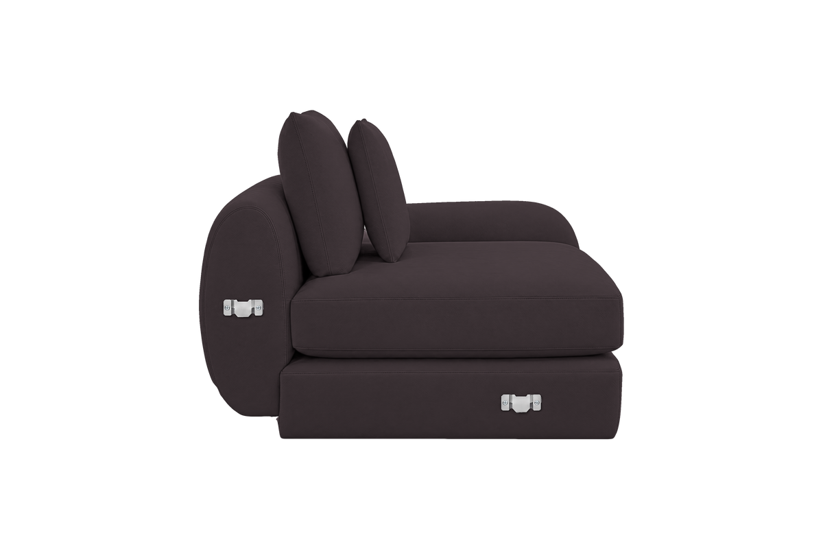 Milo Right Armchair in Dante Charcoal