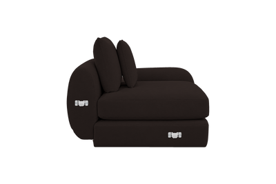 Milo Right Armchair in Dante Ebony
