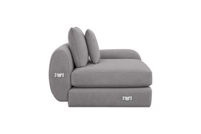 Milo Right Armchair in Dante Meteor