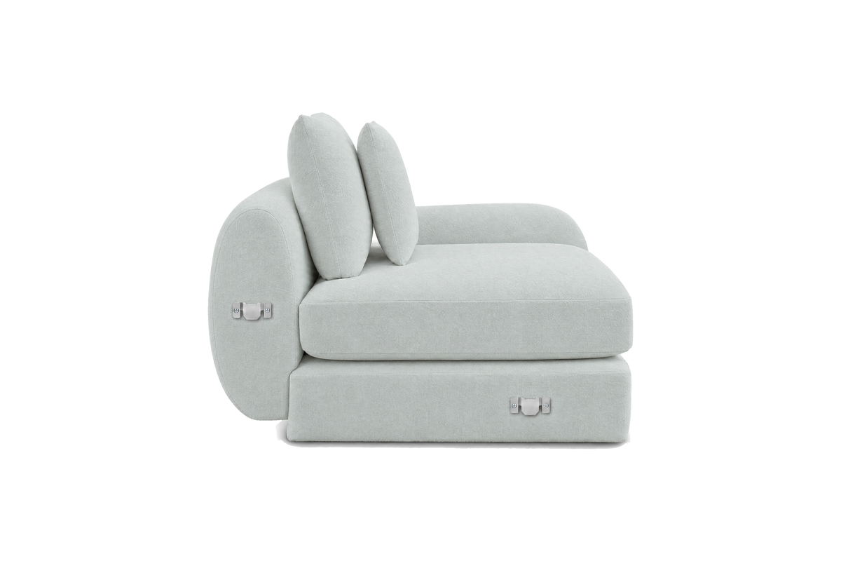 Milo Right Armchair in Fresco Meteor