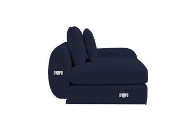 Milo Right Armchair in Bouclé Midnight Express 20