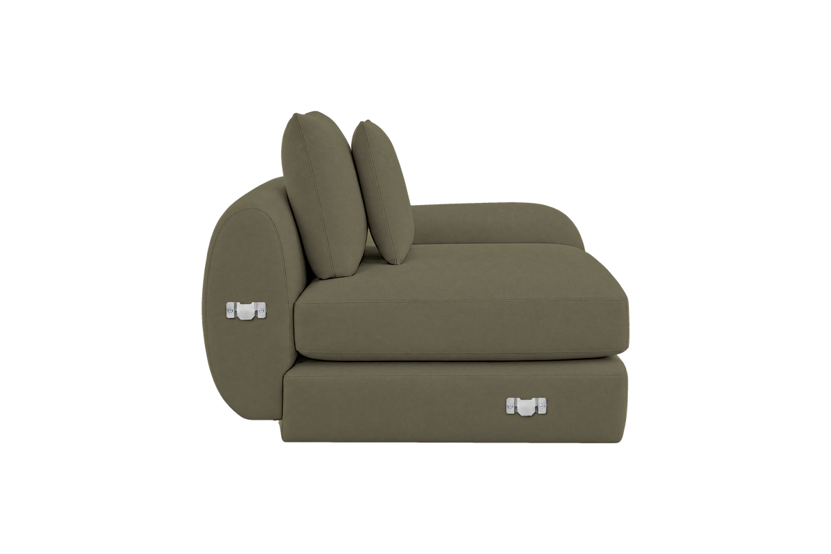 Milo Right Armchair in Felix Olive