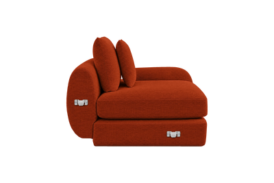 Milo Right Armchair in Roni Poppy